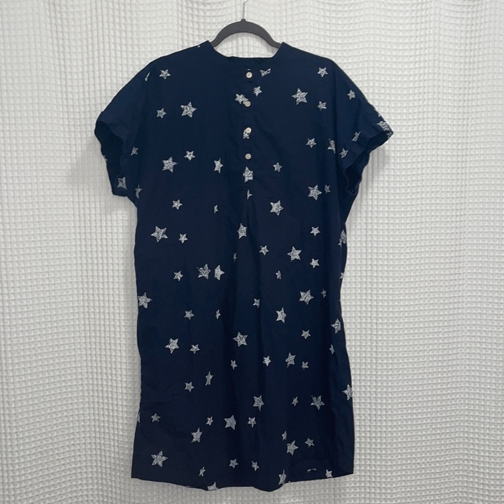 Style & Co Navy Blue White Stars Dress Size XL